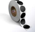 Kenco Color Coding Circle Dot Sticker Labels on a roll (Black, 1 INCH 1000 Stickers)
