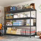 2500 LBS Shelf Storage Shelves 68.1" W Wire Shelving Unit, Garage Shelving Heavy Duty, Adjustable Metal Shelving for Garage, Pantry, Kitchen, Basement, Business 68.1" W x 20.9" D x 70.9" H