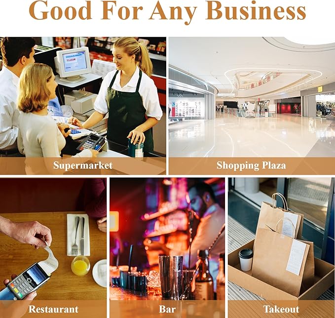 2 1/4"x50' Thermal Paper, FungLam Receipt Paper, POS Cash Register Papers, 2 1/4"x50' Thermal Paper for POS Cash Receipt Printers for Credit Card Terminal, Clover/Square/Verifone Printers, 50 Rolls.