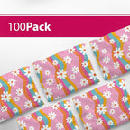 6x9 Poly Mailers – Groovy Daisy – Waterproof, Tear-Resistant Shipping Bags with Adhesive Seal – 100 Pack – Package Mint