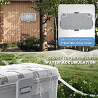 Flemoon Medium Outdoor Electrical Box Waterproof with Clear Lid, Weatherproof Extension Cord Cover for Photocell Light Sensor Timer, Power Strip, Outlet, Plug, Socket, Transparent and Gray