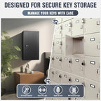 Key Cabinets, Key Organizer Box(64 Keys),Key Cabinet Wall Mount, Key Lock Box Wall Mount for Hotels Offices Property Management Apartment Complexes Car Lots Car Dealerships and Repair Shops