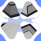 2 Pack Stackable Letter Tray, Wire Mesh Desk File Organizer Metal Desktop Paper Sorter Desk Tray Document Magazine Storage Basket for Home Office Supplies - Transverse Load, Black