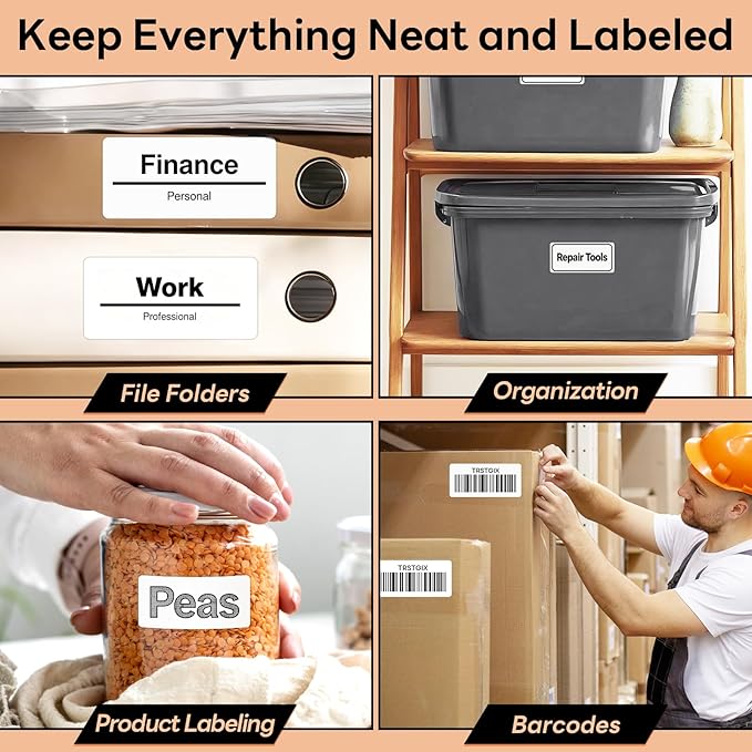 Compatible DYMO 30336 (1" x 2-1/8") Direct Thermal Multipurpose Labels, Address & Barcode Stickers for LabelWriter 450, 4XL, Rollo, Zebra – NOT for 550 & 5XL (12 Rolls / 6000 Labels), TRSTGIX