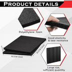 Frienda 8 Pcs Polyethylene Foam Sheet, 12 x 12 x 0.5 Inch Cuttable Packing Foam Pad Cushioning for Tool Box, Cases Craft Shipping Moving and Storage (Black)