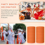 Liliful 100 Pcs Silicone Rubber Wristbands Rubber Wristband Bracelet Bands for Silicone Wristbands for Women Men(Orange)