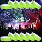1200 Pcs Plastic Paper Wristbands for Events Neon Color Wrist Bands Concert Identification Wristbands Paper Bracelets Wristbands Party Hand Bands (Fluorescent Green)