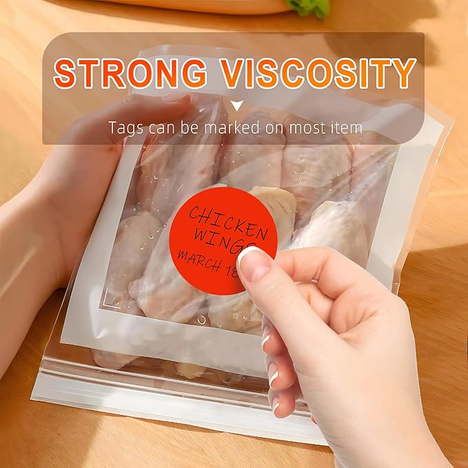 Easy to Use 2 Inch Round Red Color - Coding Stickers, 4 Rolls 2000 PCS Multipurpose Strong Adhesive Labels for Office,Inventory, Organizing