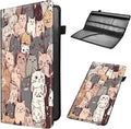 Car Registration and Insurance Holder, Leather Car Glove Box Organizer, Cool Car Accessories for ID, Driver's License Cards & Essential Document,business cards,Men&Women,Cute Cat Pattern