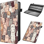 Car Registration and Insurance Holder, Leather Car Glove Box Organizer, Cool Car Accessories for ID, Driver's License Cards & Essential Document,business cards,Men&Women,Cute Cat Pattern