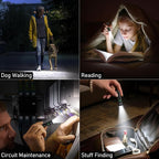 Blukar Rechargeable EDC Flashlight, 360L Mini Keychain Flash Light with 3 Lighting Modes, Memory Function, Waterproof, Compact and Portable Pocket Light for Everyday Carry, Emergency,Camping,Outdoor