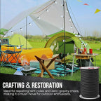 Marine Grade Heavy Duty Bungee Cord Roll with 12 Hooks - Black Elastic Shock Cord Kit for Kayak Deck, Outdoor Camping, Tarp Tie Downs, Bike Rack, DIY Assorted Bungee Ropes (1/4" x 100ft)