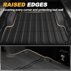 Truck Bed Mat 5FT for Jeep Gladiator JT 2026 2025 2024 2023 2022 2021 2020, All Weather TPE Heavy Duty Truck Mat Rear Bed Liner Cargo Mat for 2025 Jeep Gladiator Accessories