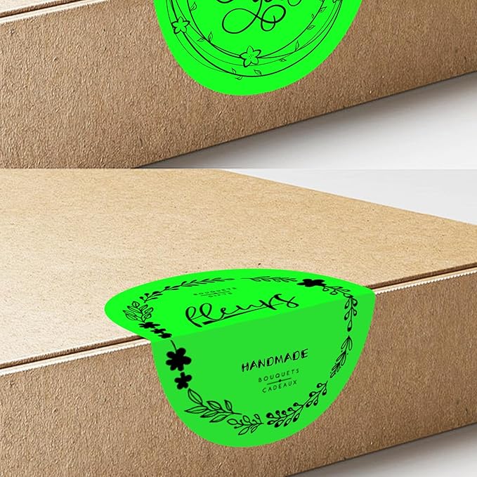 3 X 3 Inch Round Thermal Labels Circle Color Coding Labels Printable Waterproof 500PCS Round Stickers Adhesive Writable for Home, Garage, DIY Sticker, Barcodes, Name Tag, Fluorescent Green