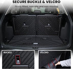 LASFIT Backrest Mat & Cargo Mat for Volkswagen VW Atlas 2018-2026, 2nd Row Bench seat, All Weather TPE Custom Fit Trunk Liners for VW Atlas Accessories Seatback Mats, Black, Easy to Clean