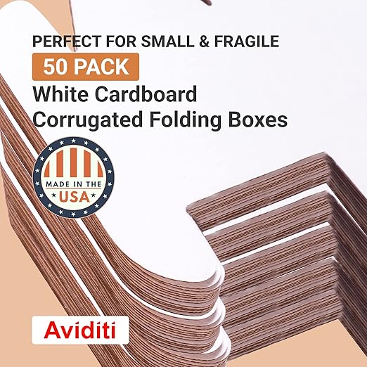 AVIDITI 8x8x6 Shipping Boxes Small (50-Pack) Heavy Duty Corrugated Cardboard Boxes for Packing, Mailing, Packaging, Moving, & Storage, Moving Supplies for Home & Office