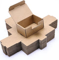 Small Shipping Boxes 3.5x2.2x1.6 Inches, 25-Pack Brown Corrugated Cardboard Boxes for Mailing, Storing, Gift Packaging