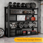 Metal Storage Shelves Unit,5-Tier Adjustable Heavy Duty Garage Shelving,3500LBS Garage Storage Industrial Shelves,Storage Racks,Steel Shelf Suitable for Shop,Warehouse,Basement