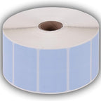 2.25" X 1.25" Direct Thermal Perforated Stickers Labels for Barcodes, Address, Consignment - Compatible with Zebra, Rollo, Godex and More (Blue, 12 Rolls)