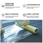 ADHES Carpet Protection Film,Clean Removal,24" x 200',Clear Self-Adhesive Surface Protective Film