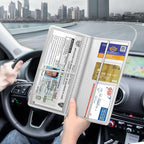 FINPAC Car Registration and Insurance Card Holder, Vehicle Glove Box Card Organizer Wallet Automobile Accessories for License