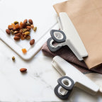 COOK WITH COLOR Wide Heavy Duty Chip Clips, Large Bag Clips for Food Storage, Pack of 4, White