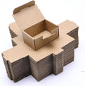 Small Shipping Boxes 3.5x2.2x1.6 Inches, 50-Pack Brown Corrugated Cardboard Boxes for Mailing, Storing, Gift Packaging