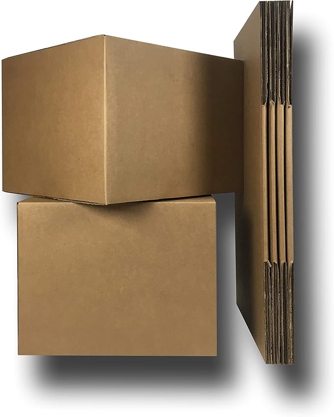 Amazon Basics Cardboard Moving Boxes - 6-Pack, Large, 20" x 20" x 15", Brown