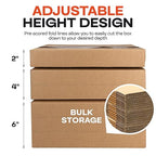 Multi-Depth Corrugated Shipping Boxes, 14"L x 12"W x 6"H, Pack of 5 - USA-Made Boxes for Moving, Storage & Small Business Packaging - Heavy-Duty Cardboard Bines for Household & Office by IDL Packaging