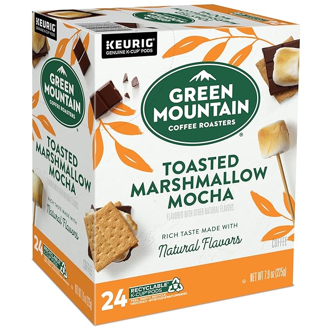 Green Mountain Coffee Roasters Toasted Marshmallow Mocha Keurig Single-Serve K-Cup Pods, Light Roast Coffee, 96 Count (4 Packs of 24)