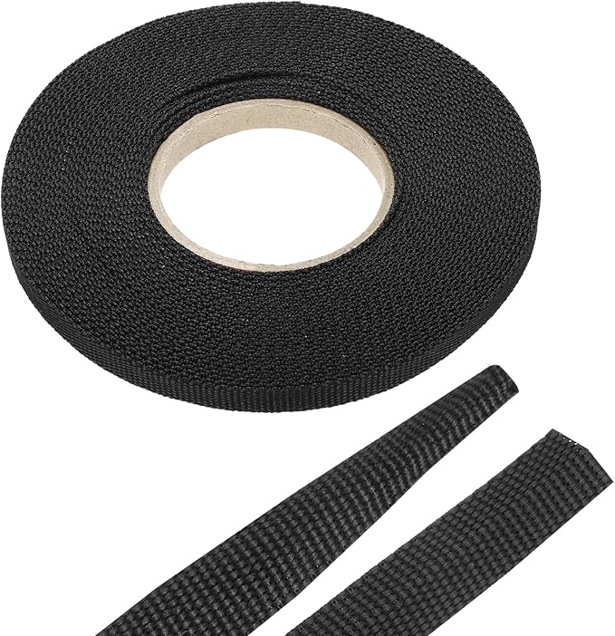 MECCANIXITY Braided Cable Sleeves Heat Shrinkable Fabric Sleeving, 1/4" 40ft Black 2:1 Ratio Heat Shrinkable Cord Protector for Harness Cable, Network Cable Protection, Cable Management