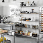 18" Deep x 54" Wide x 86" Height Wire Shelving Kit | 5-Tier | NSF Commercial Storage Rack Unit