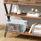 6 Pack 14 L Clear Storage Latch Box, Plastic Storage Bins with Lids