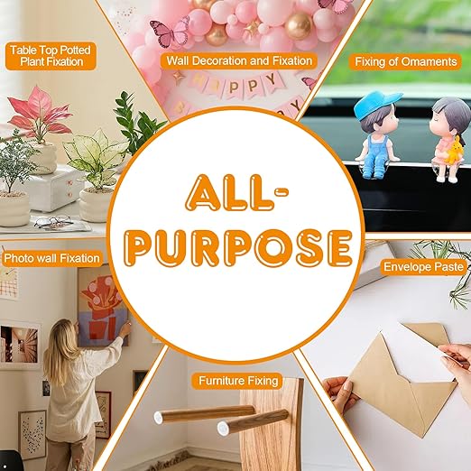 480 PCS Double Sided Tape Adhesive Dots Stickers, Clear Removable Sticky Tack Adhesive Putty, Waterproof No Trace Sticky Dots for Hanging Crafts, Photo Stickers, Wedding and Holiday Decorations