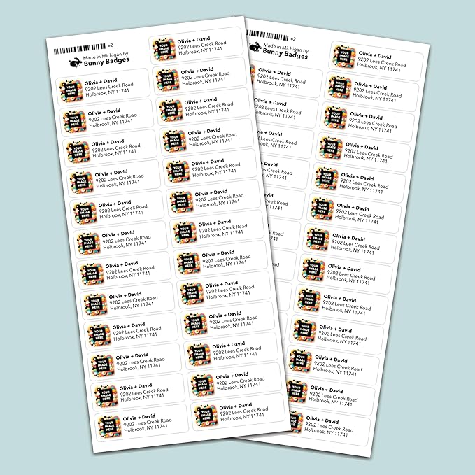 Personalized Return Address Labels (Upload Your Photo) - Custom Image Address Stickers on Sheets (50-1000 Labels)