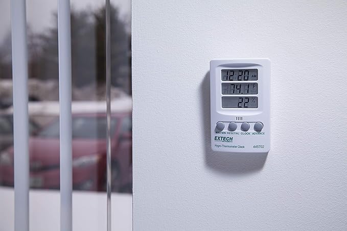 Extech 445702 Indicator Relative Humidity/Temperature with Clock