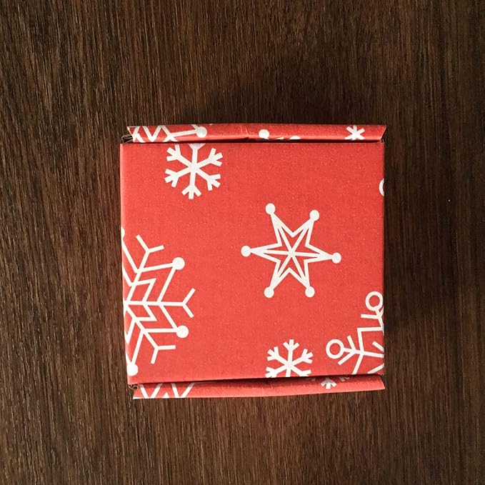 Green Recyclable Cardboard Small Gift Mailer Boxes for Shipping Packaging Craft Gifts Giving Products (Red and White, 4 x 4 x 2 Inch)