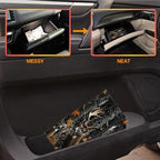 Car Registration and Insurance Holder,Leather Vehicle Glove Box Organizer Wallet for Document, for any Car,Truck,Motorcycle,Driver License,Trailer or Boat,Men & Women,Leaf Hunting Camo Forest Deer