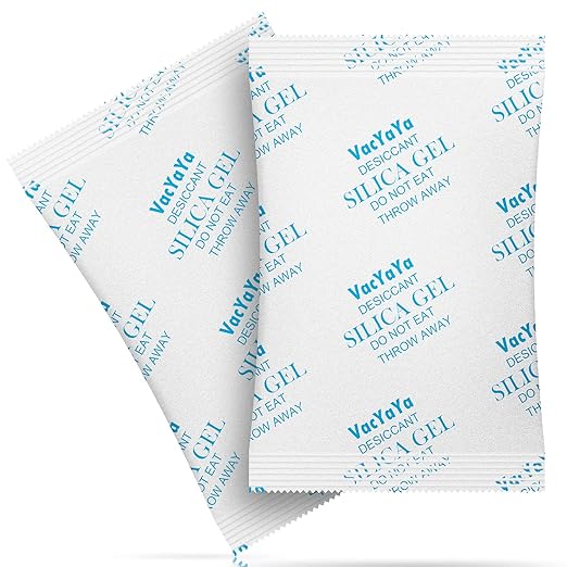 VacYaYa 500 Gram(1Pack) Food Grade Moisture Absorbers Silica Gel Packs Desiccant for Storage,Food Safe Dessicant Silica Gel Packets for Moisture Storage Control