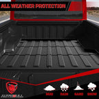 Truck Bed Mat Bed Liner Fit for Jeep Gladiator JT 2025 2024 2023 2022 2021 2020 (60 inches), Vehicle Truck Bed Liner Custom Fit All Weather Protection TPE Pickup Car Bed Mat