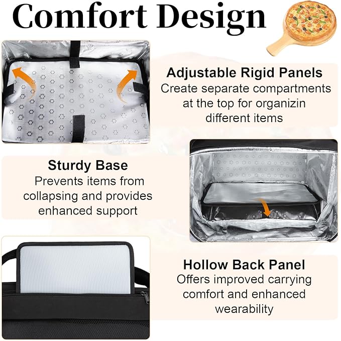 Expandable Food Delivery Backpack with Insulation