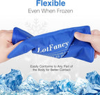 LotFancy Ice Pack for Injuries, Pack of 2, Reusable Hot Cold Pack for Therapy, Cooling or Heating Pad for First Aid, Back Shoulder Neck Head Feet Pain Relief, 11 x 5 Inches