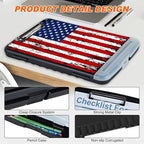 Clipboard with Storage Compartment, 8.5 x 11 Letter Size Side Opening Clip Board with Pen Holder, Hard Portable Clipboard Organizer for Nurse, Teacher, Contractor, Jobsite, American Flag 2