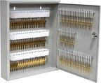 BankSupplies STEELMASTER 110 Key Cabinet - Single Lock Control Key Box - Welded 22 Gauge Steel Construction - Scratch Resistant - Write-On Key Tags for Easy Identification