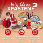 XFasten Self Adhesive Fasteners 2 Inch Capacity (100-Pack) Strong Adhesion Premium File Prong Fasteners 2 Inch for Folders | Durable Prong Fastener Base for Paper, Reports, Charts Folder Accessories