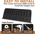 TripleAliners Tailgate Mat Compatible with 2015-2022 Chevy Colorado & GMC Canyon Tailgate Accessories Liner Protector All Weather TPE Custom Fit (Won't Fit Drop-in Liners)