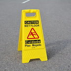 Wet Floor Sign 3 Pack - Caution Wet Floor Signs Commercial for Safety Precautions | Visible Yellow Warning Sign for Slippery Surfaces