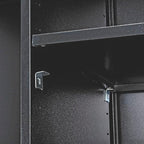 Global Industrial Janitorial Cabinet Assembled 36x18x72 Black