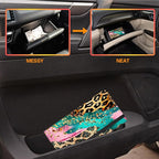 Car Registration and Insurance Holder,Leather Vehicle Glove Box Organizer Wallet for Document,Perfect for any Car,Truck,Motorcycle,Driver License,Trailer or Boat,Men & Women,Colorful Leopard Print