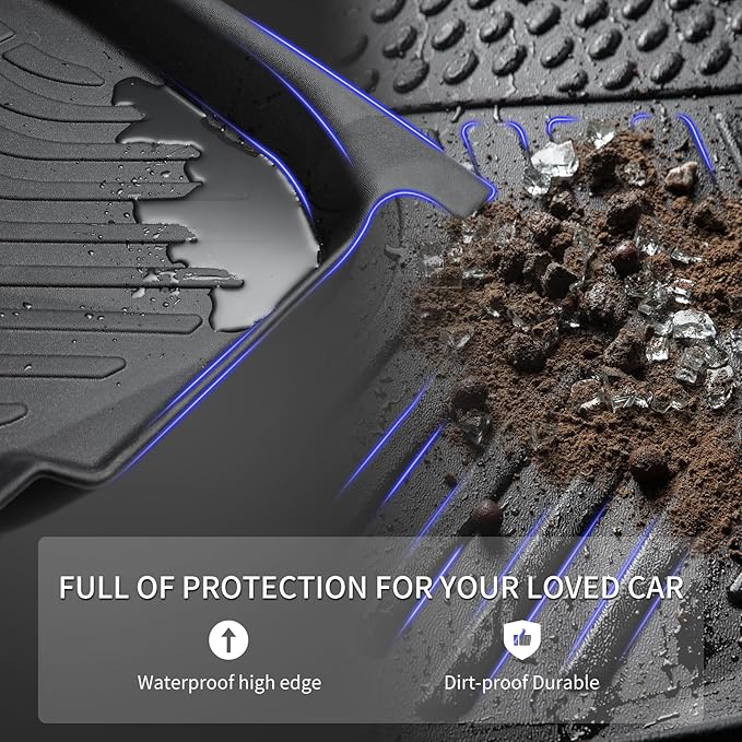 KELCSEECS® Floor Mats & Cargo Liner Custom for 2022-2025 Volvo XC60 Recharge All Weather Protection TPE Floor Liners Front& Rear Row Full Set Volvo XC60 Recharge Accessories Black